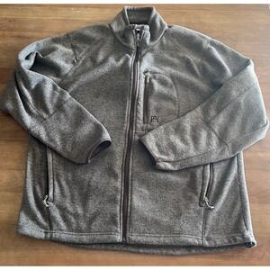 Avalanche Full Zip Mens Fleece Jacket‎ Size Large Brown Outdoor Pre-owned 2XL